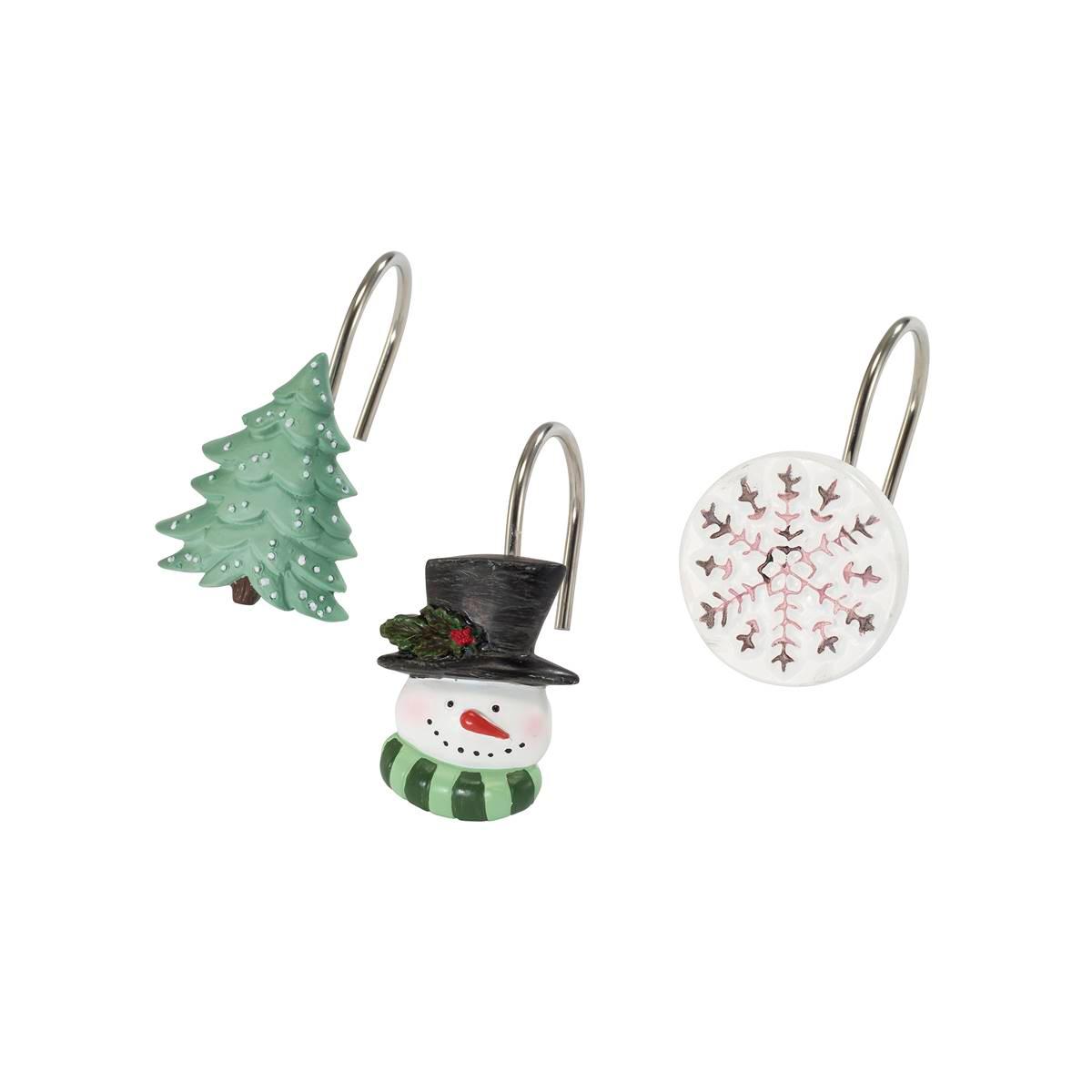 Avanti Winter Snowman 12pc. Shower Hook Set