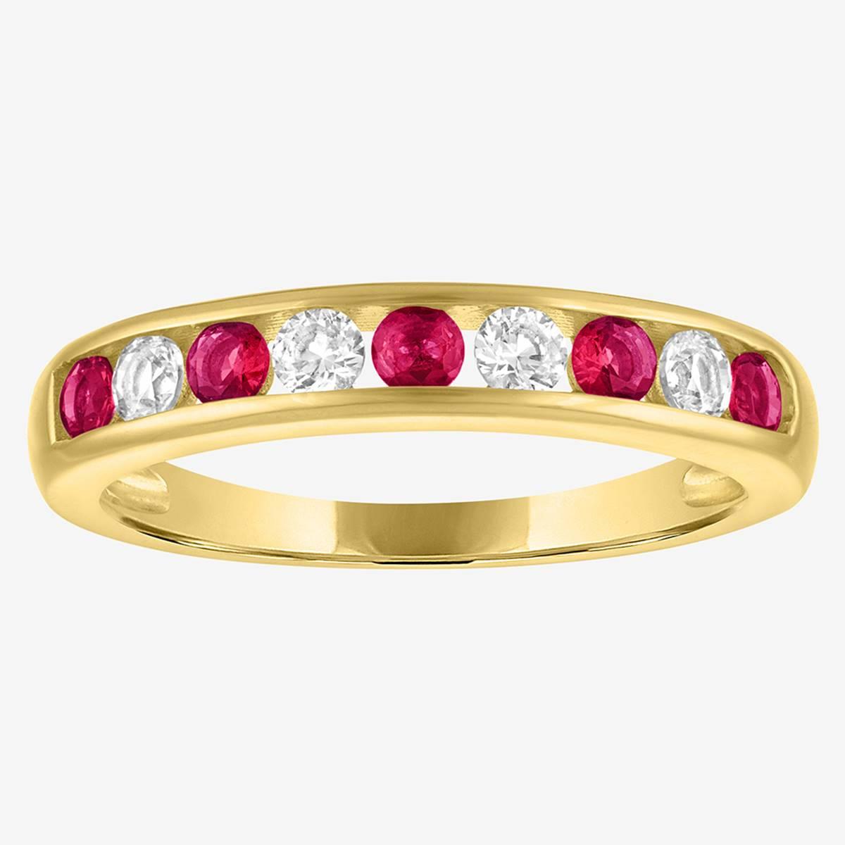 Gemstone Classics(tm) Lab Created Ruby & White Sapphire Ring