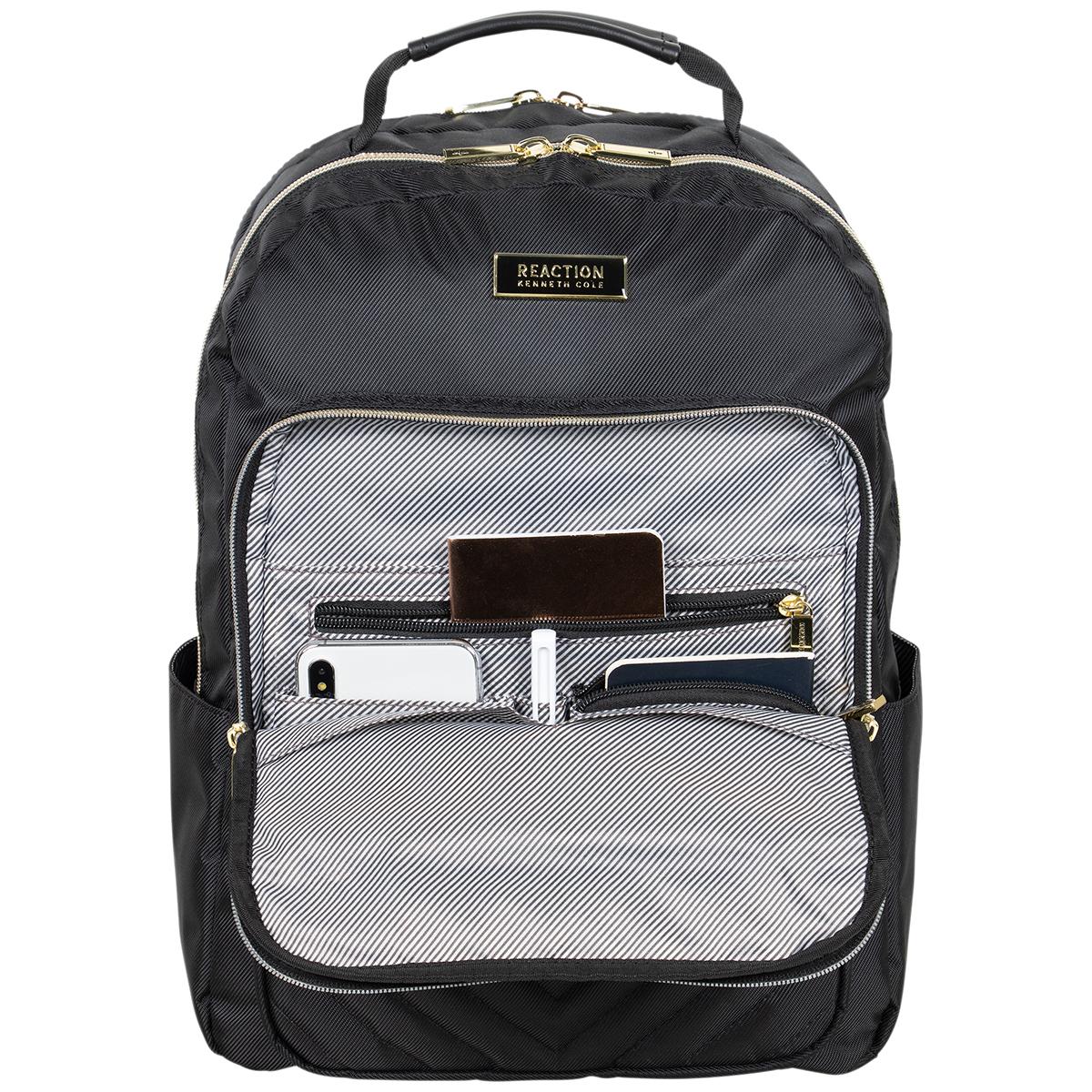 Kenneth Cole® Reaction™ Quilted Black & Gold Backpack