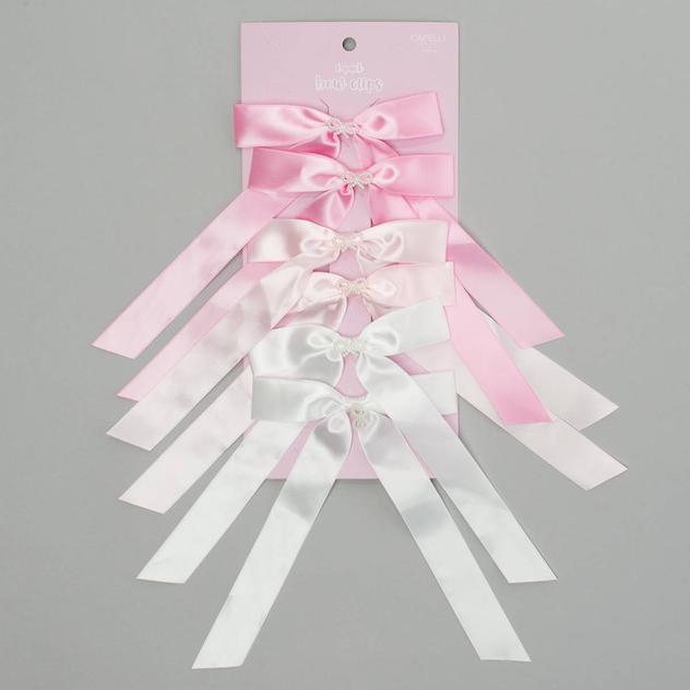 Girls Capelli® New York 6pc. Pelican Clip Bows w/ Faux Pearl Bows