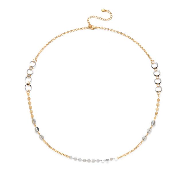 Wearable Art Two-Tone Multi Parts Chain Necklace
