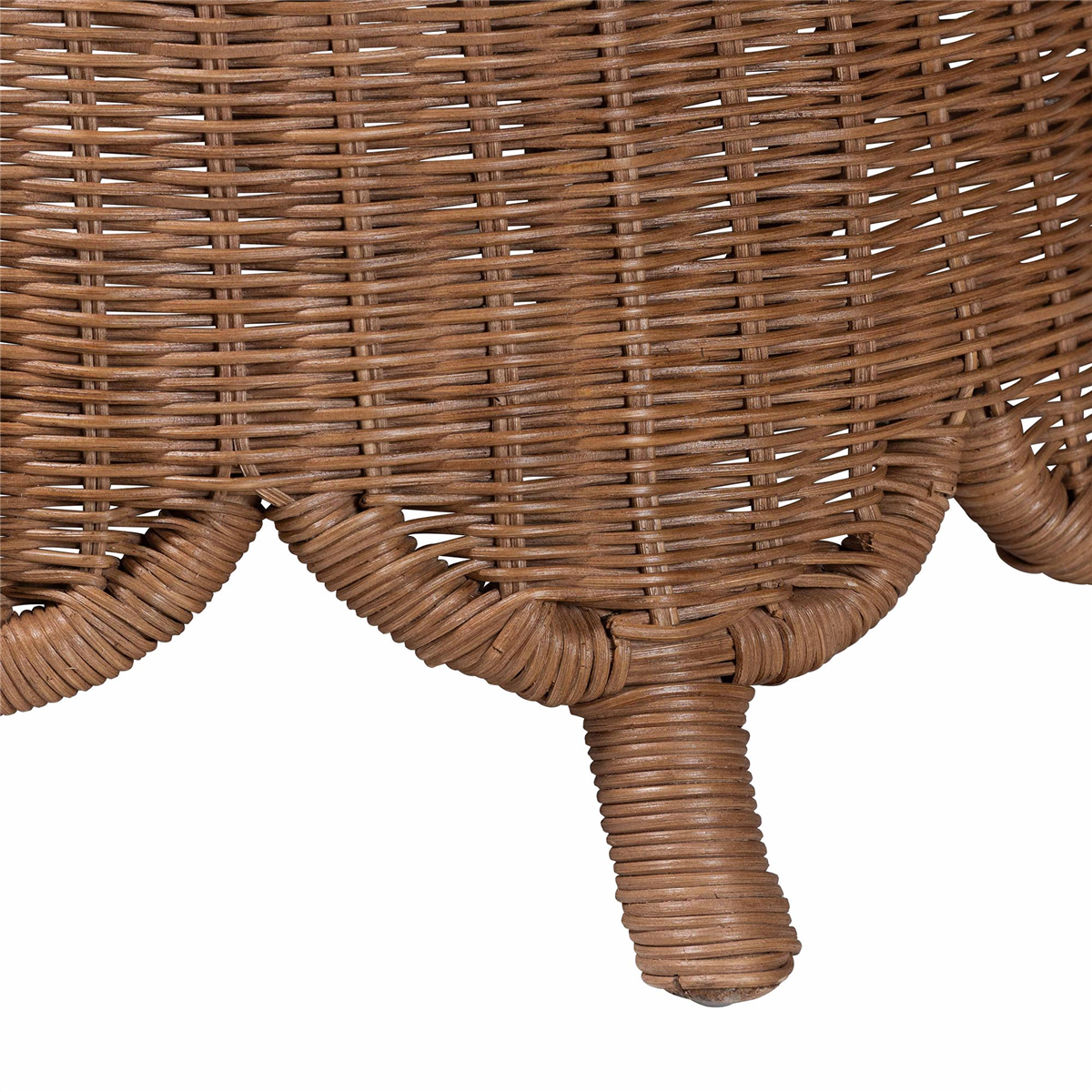 bali & pari Detta Natural Rattan Footstool with Cushion