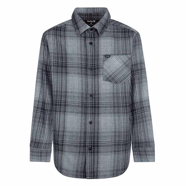 Boys (8-20) Hurley Santa Cruz Flannel Shirt - Wolf Grey
