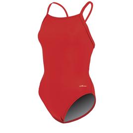 Womens Dolfin(R) Team Solid V2 Back One Piece Swimsuit - Red