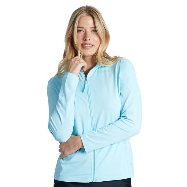 Womens Free Country Sunfree Full Zip Solid Sun Shirt