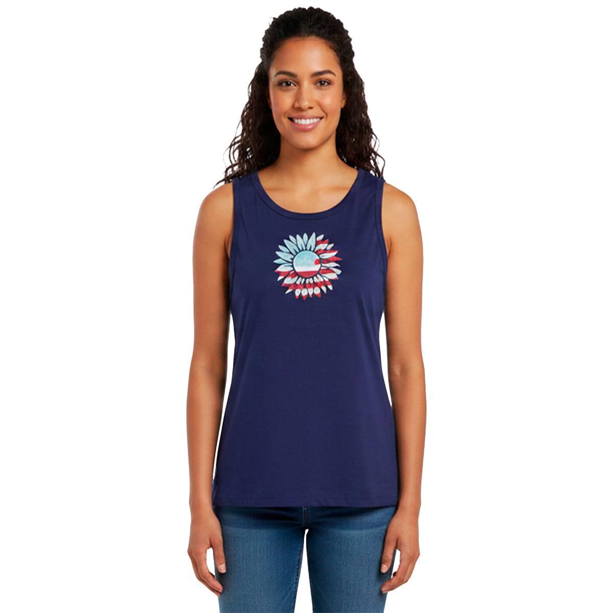 Womens Club 76 Sunflower Flag Tank Top