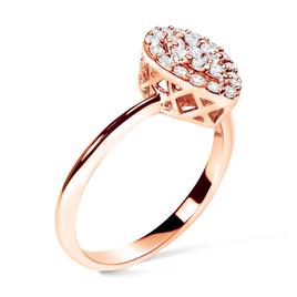 Haus of Brilliance 10kt. Rose Gold 3/8ctw. Diamond Pear Ring