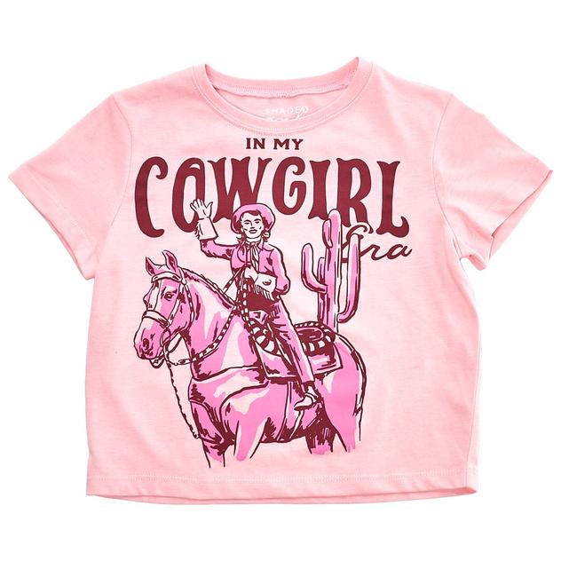 Girls (7-16) Shaded Pink Cowgirl Era Tee