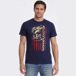 Mens Reel Cool Grandpa Flag Graphic Tee