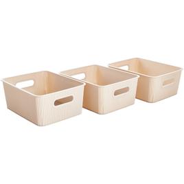 Heritage 3pc. Moonbeam Small Ribbed Bins