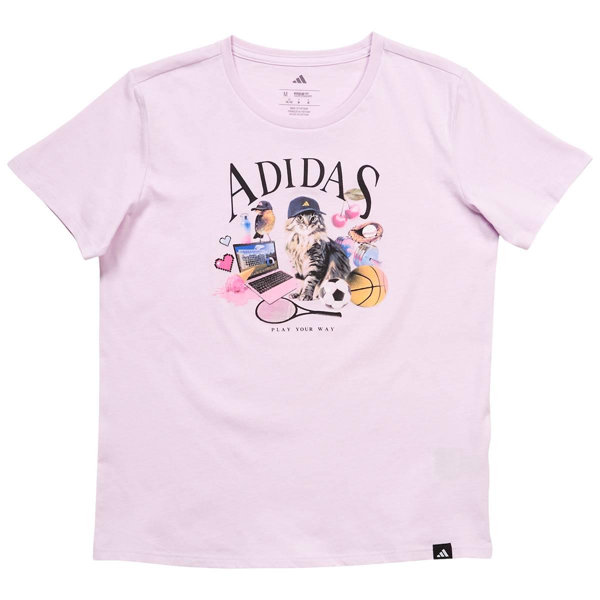 Girls (7-16) adidas(R) Short Sleeve Sporty Tee