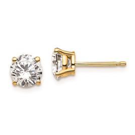 Pure Fire 14kt. Gold 1 1/2ctw. Certified Diamond 4-Prong Earrings