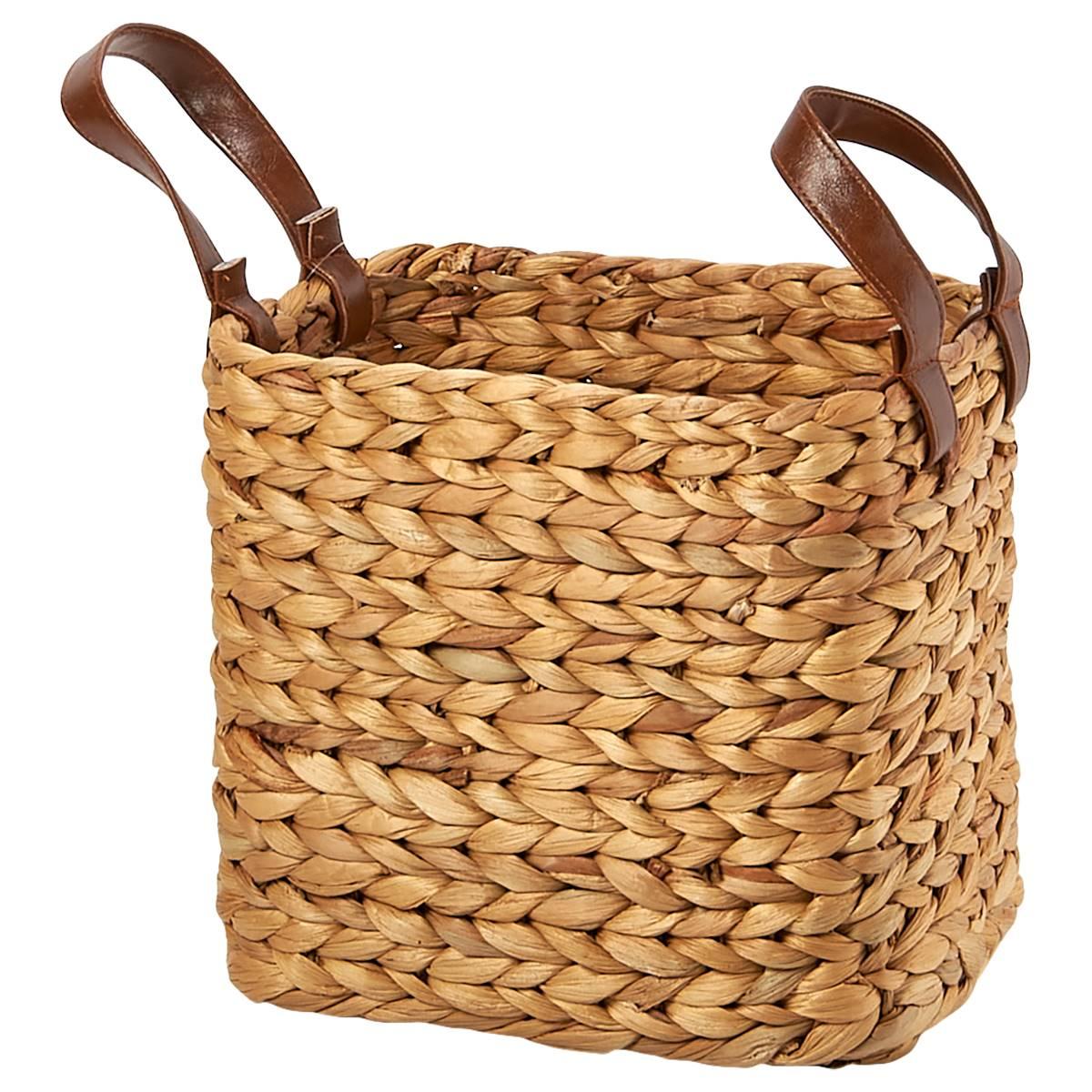 Baum Brothers Small Arrow Weave Water Hyacinth Rectangle Basket