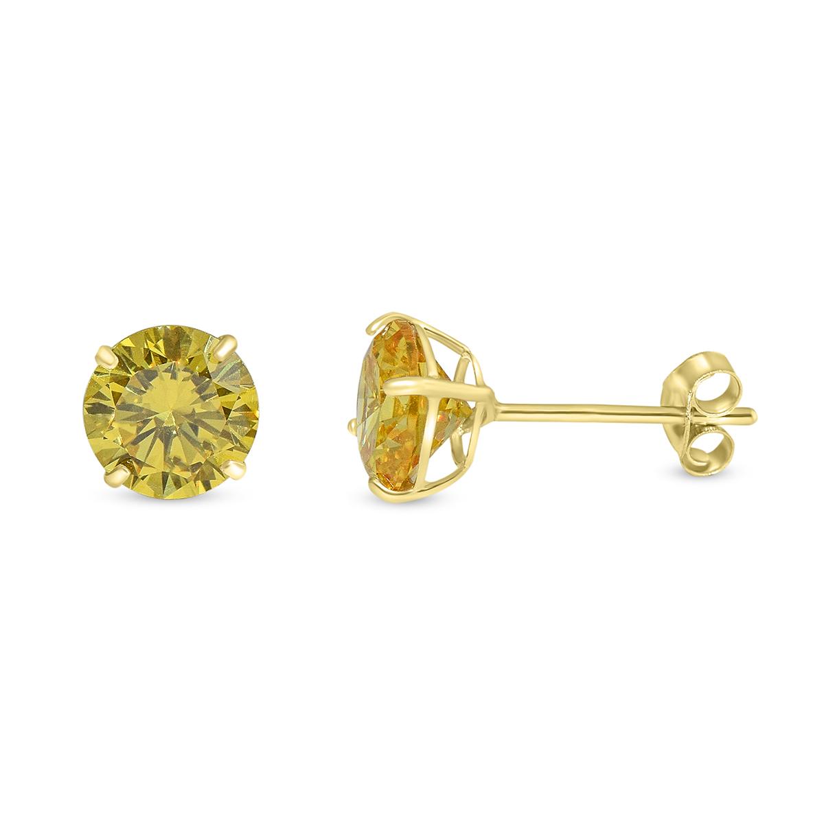 Gemstone Classics(tm) 14kt. 6mm Citrine Stud Earrings