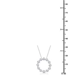 Nova Star® Sterling Silver Lab Grown Diamond Circle Pendant