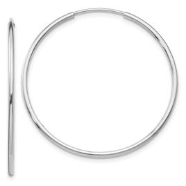 Gold Classics(tm) 14kt. 35mm White Gold Endless Hoop Earrings