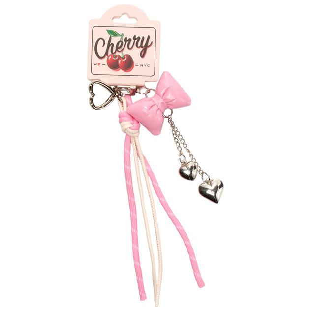 Womens DS Fashion Bow with Hearts Bag Charm