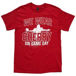 Mens Tailgate Temple Football We Wear Cherry Short Sleeve Tee