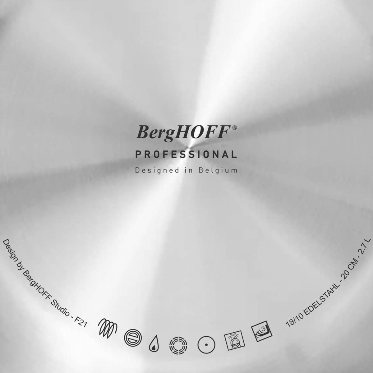 BergHOFF Professional 4.6qt. Stainless Steel Saute Pan