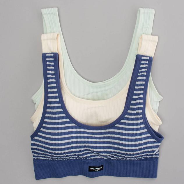 Womens Lucky Brand 3pk. Seamless Comfort Bralettes - LVD47952