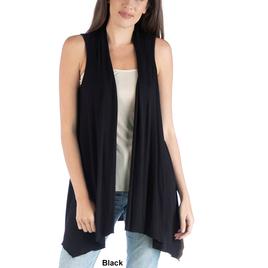Womens 24/7 Comfort Apparel Draped Sleeveless Cardigan