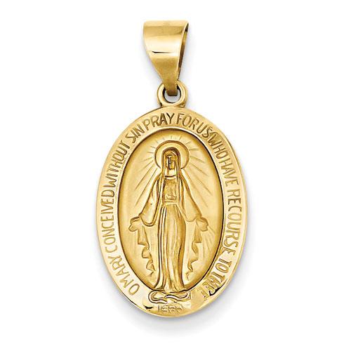 Unisex Gold Classics™ 14kt. Polished Mary Medal Pendant