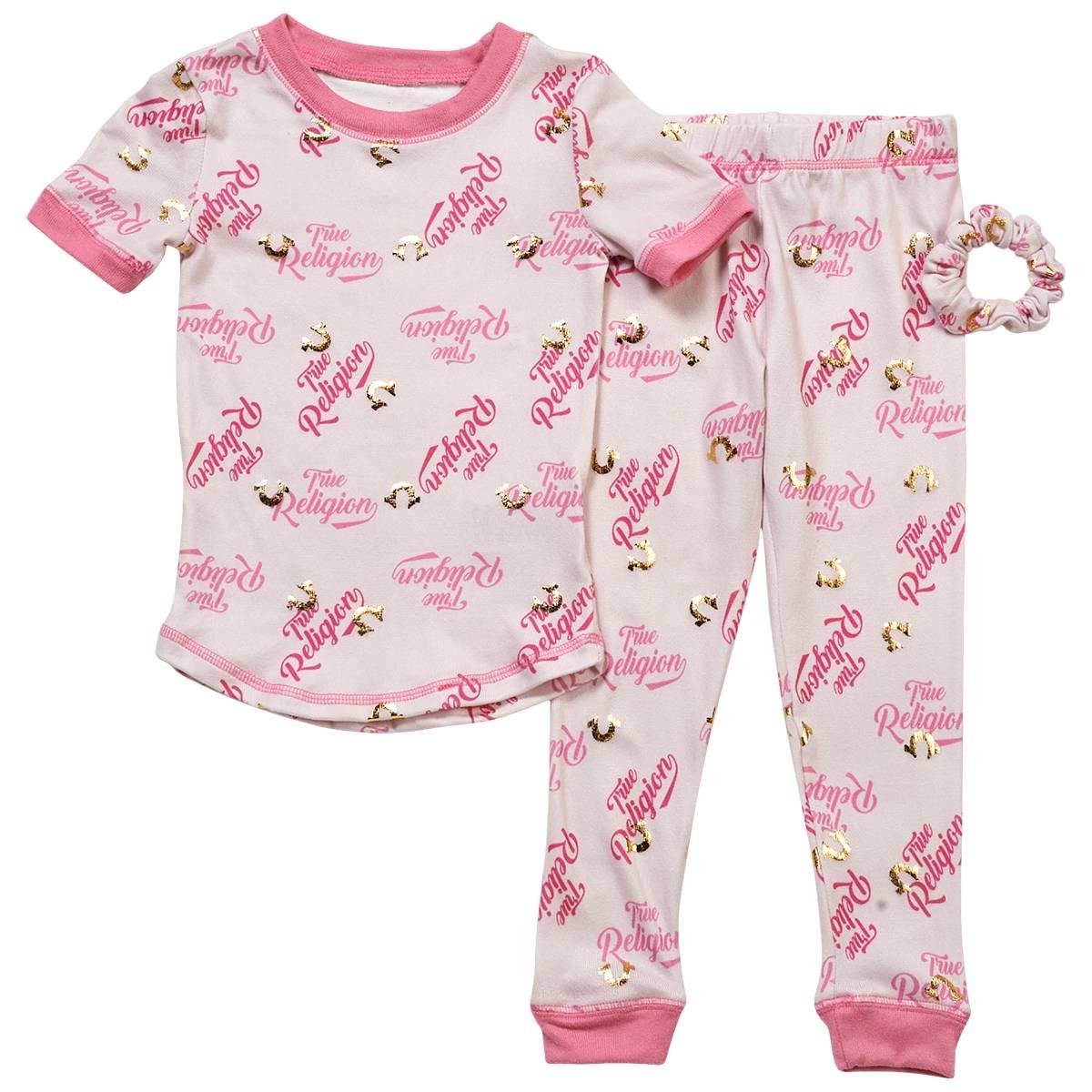 Girls True Religion 3pc. Snuggle Tight Fit Pajama Set