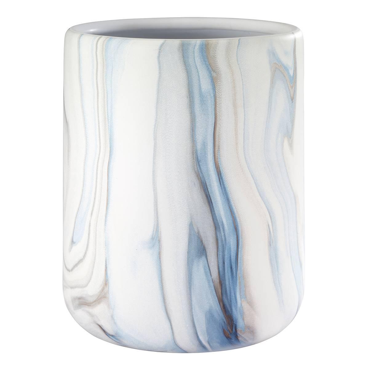 Avanti Waves Blue Wastebasket