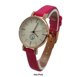 Womens Olivia Pratt™ Faux Leather Chronograph Watch - D60029