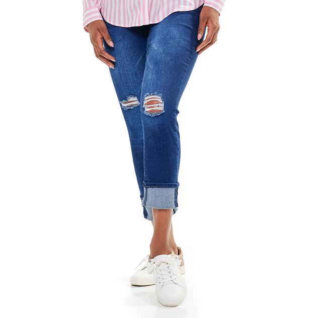 Womens Royalty Wanna Betta Butt Mega Cuff Ankle Repreve Jeans