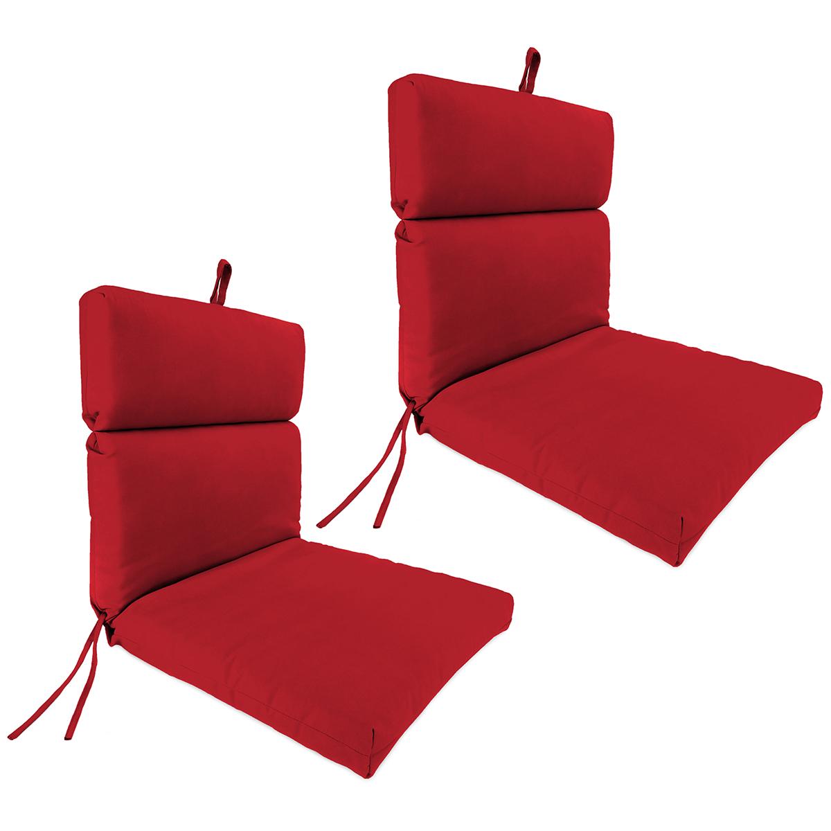 Jordan Manufacturing Veranda Red Outdoor Chair Cushions