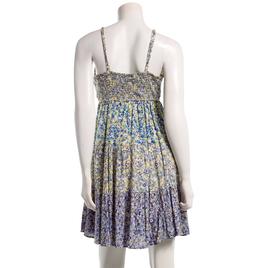 Juniors Angie Mix Floral Print Tie Waist Tier Slip Dress