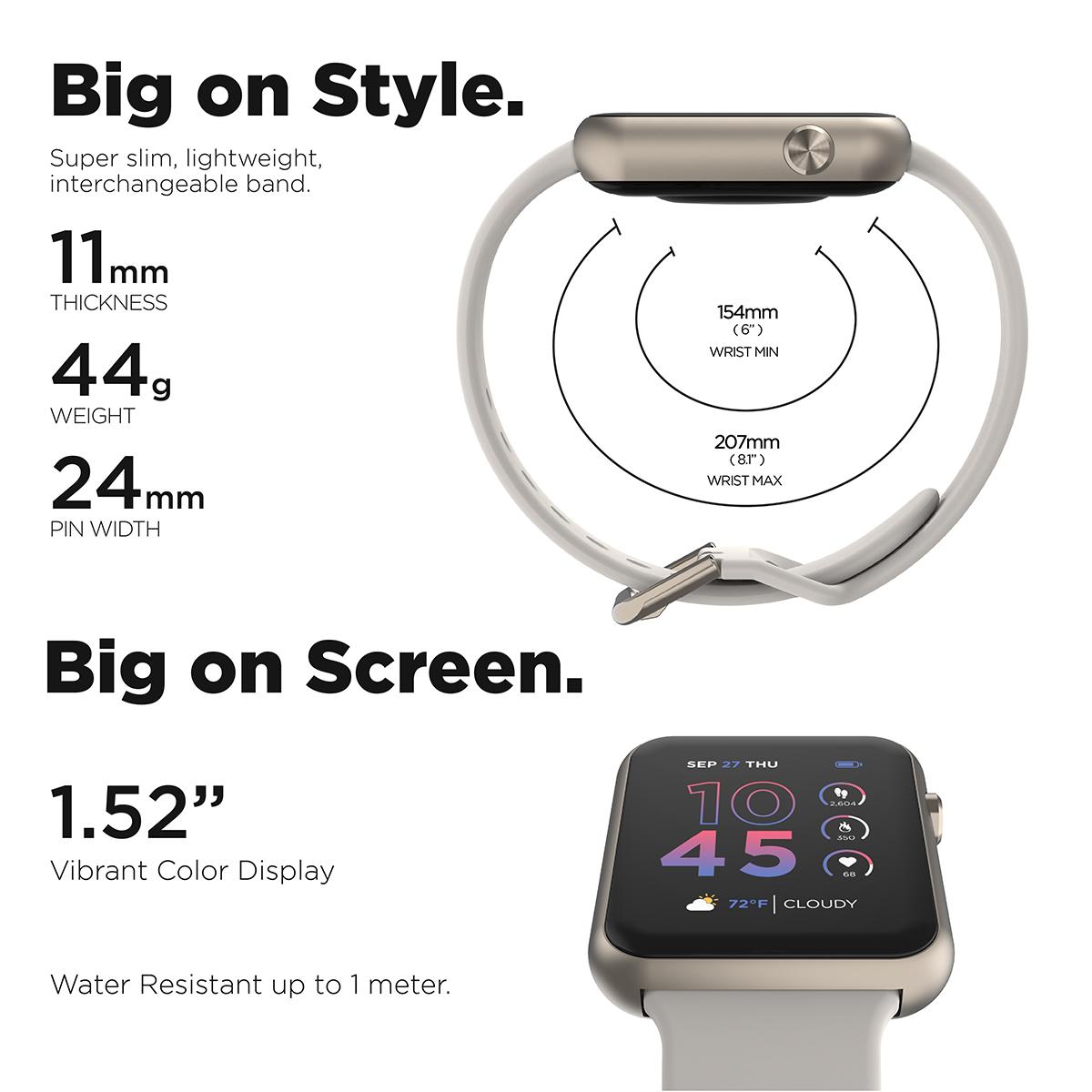 Adult Unisex iTouch Air 4 Titanium Smart Watch - TA4M01-TM1