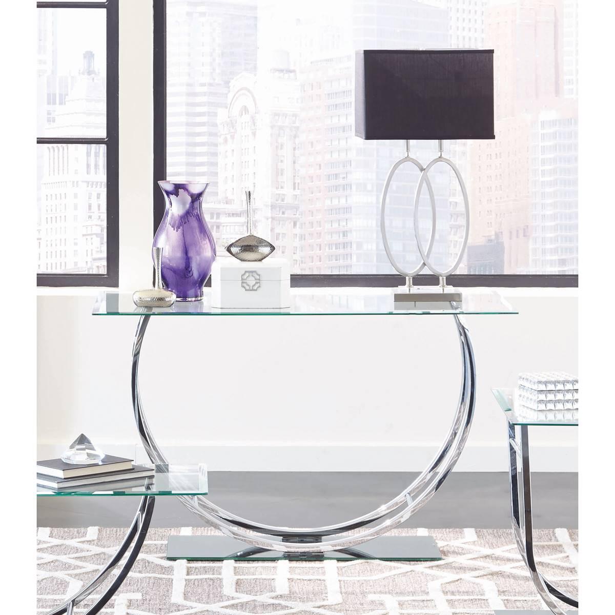 Coaster U-shaped Sofa Table - Chrome