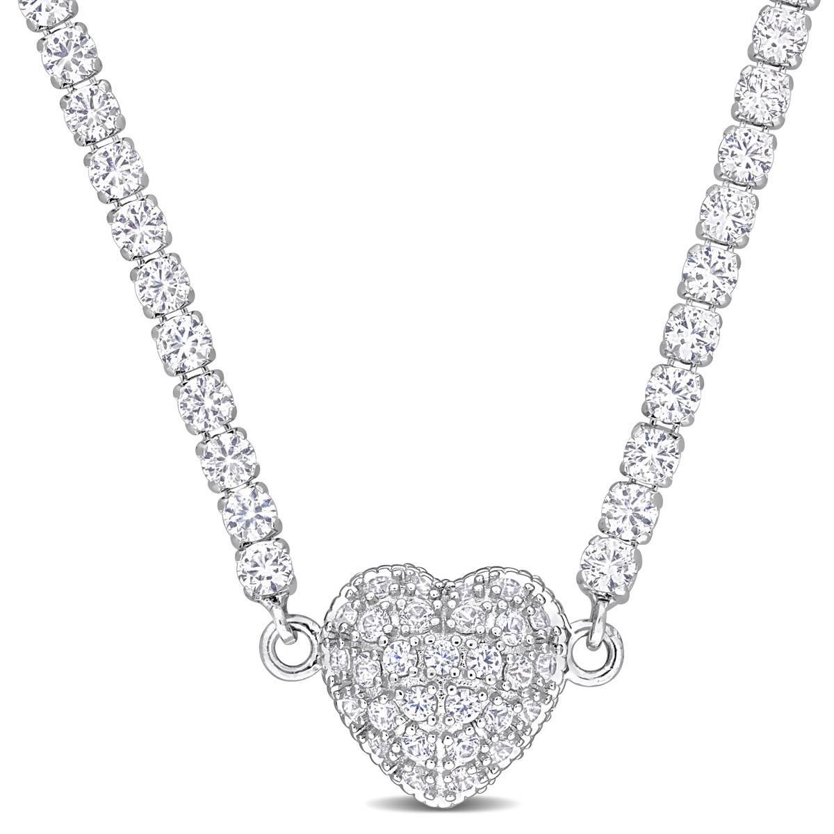 Sophia B 17 1/2ctw. Created White Sapphire Collar Necklace