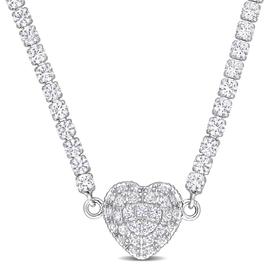 Sophia B 17 1/2ctw. Created White Sapphire Collar Necklace
