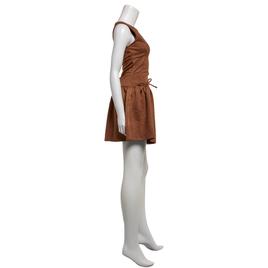 Juniors Madden Girl Suede Sleeveless Drop Waist Bow Skater Dress