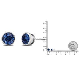 Haus of Brilliance 1ctw. Blue Lab Grown Diamond Stud Earrings