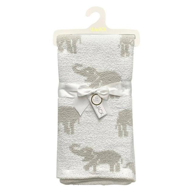 Lila & Jack Elephant Chenille Blanket