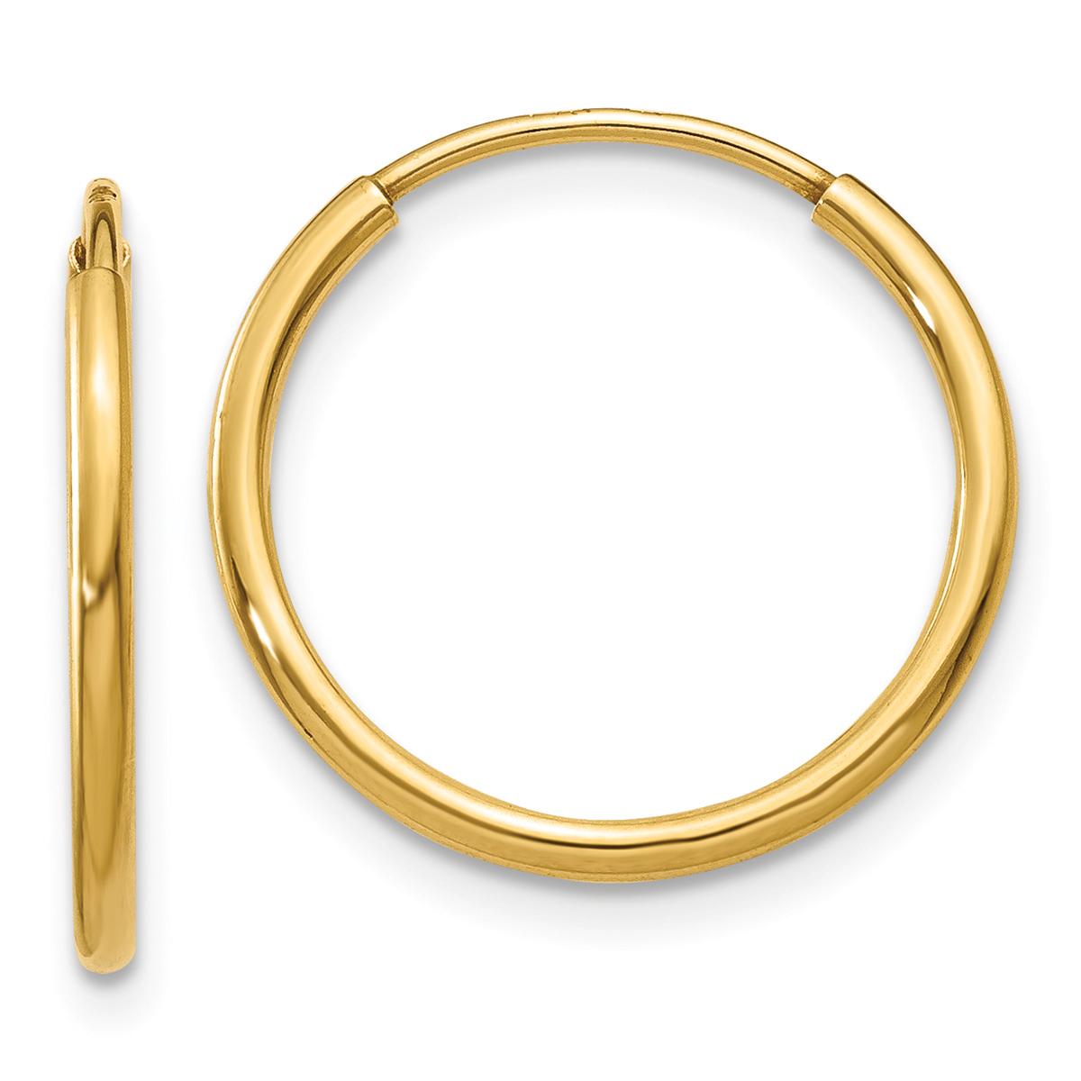 Gold Classics(tm) 14kt. 16mm Gold Endless Hoop Earrings