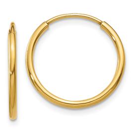 Gold Classics(tm) 14kt. 16mm Gold Endless Hoop Earrings