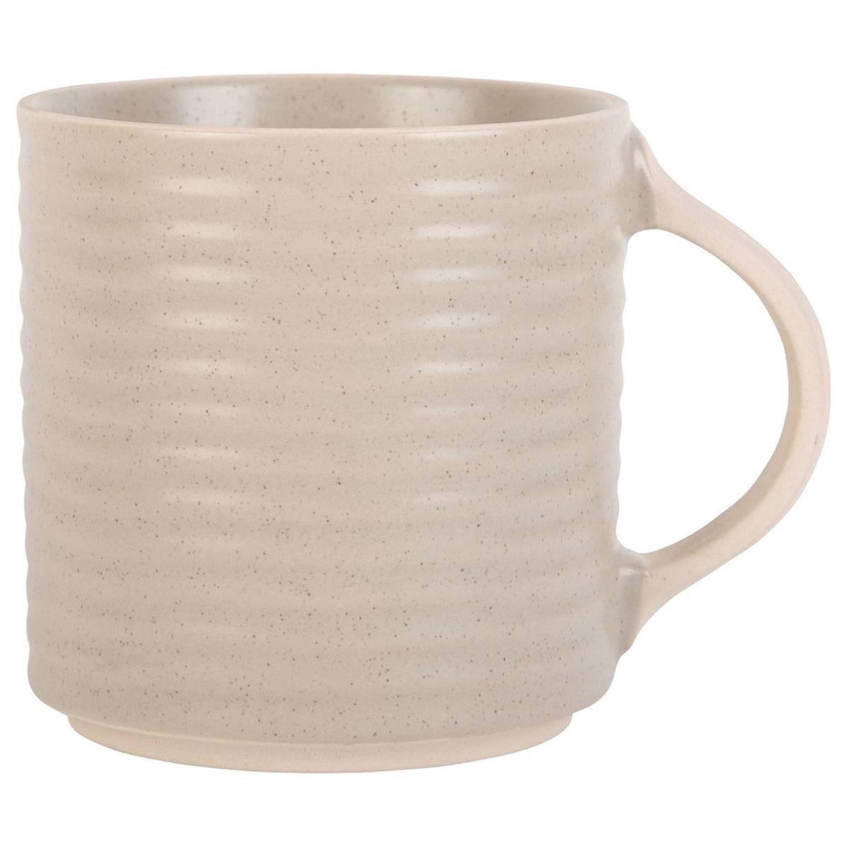 Home Essentials 18oz. Matte Grey with Lnes Mug