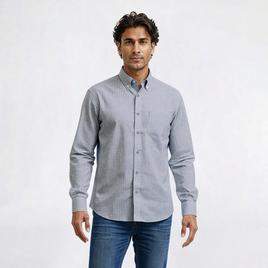 Mens Preswick & Moore(R) Regular Fit Plaid Dress Shirt - Blue