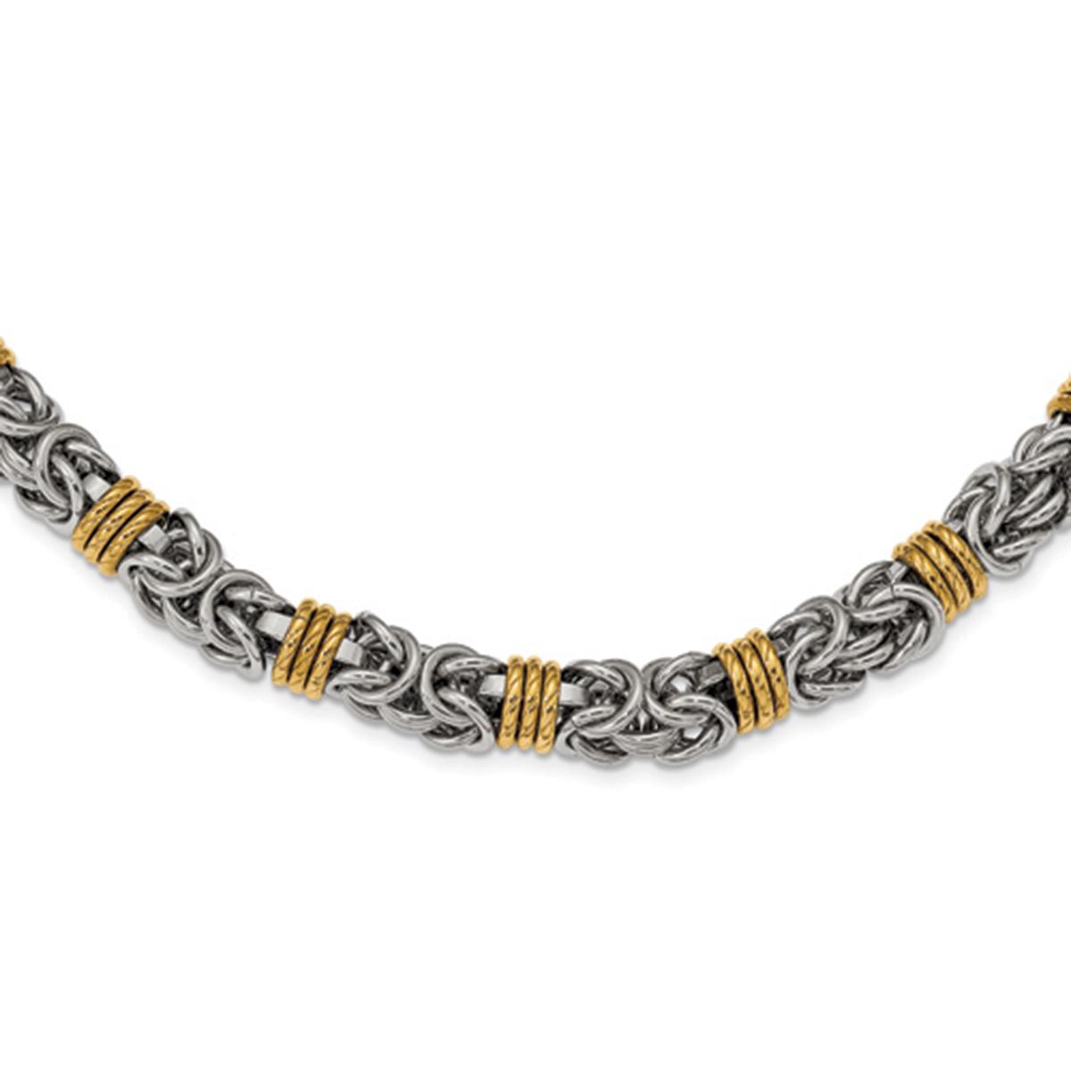 Mens Gentlemen's Classics(tm) Yellow IP-Plated Steel Necklace