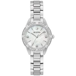 Womens Bulova Sutton White Dial Bracelet Watch - 96R253