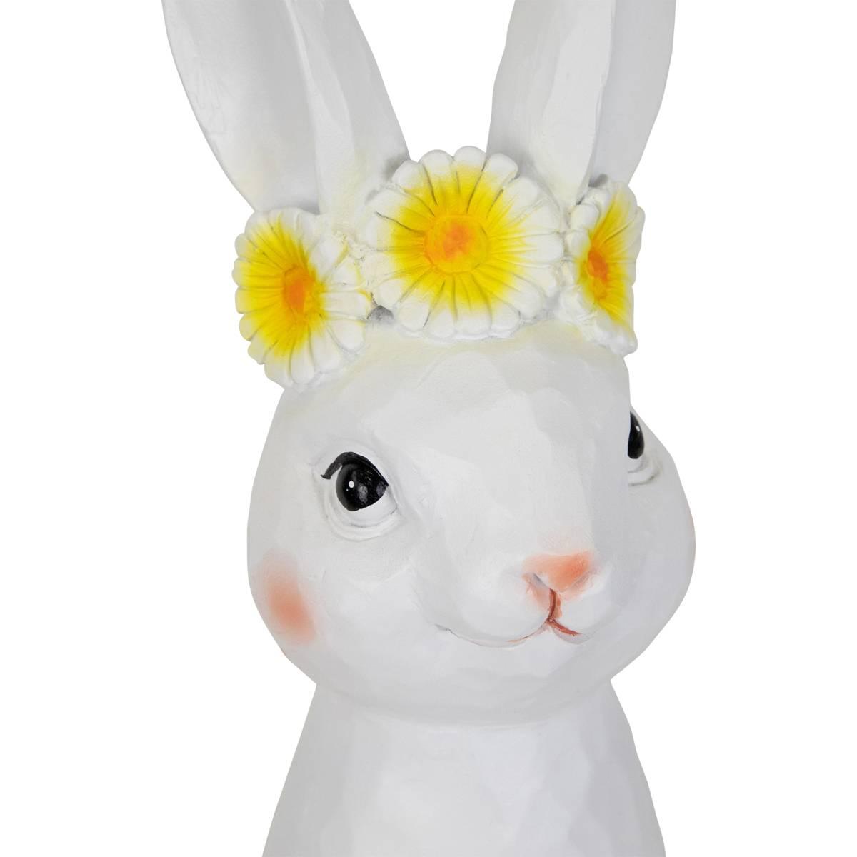 Northlight Seasonal Easter Bunny with Flower Crown Figurine