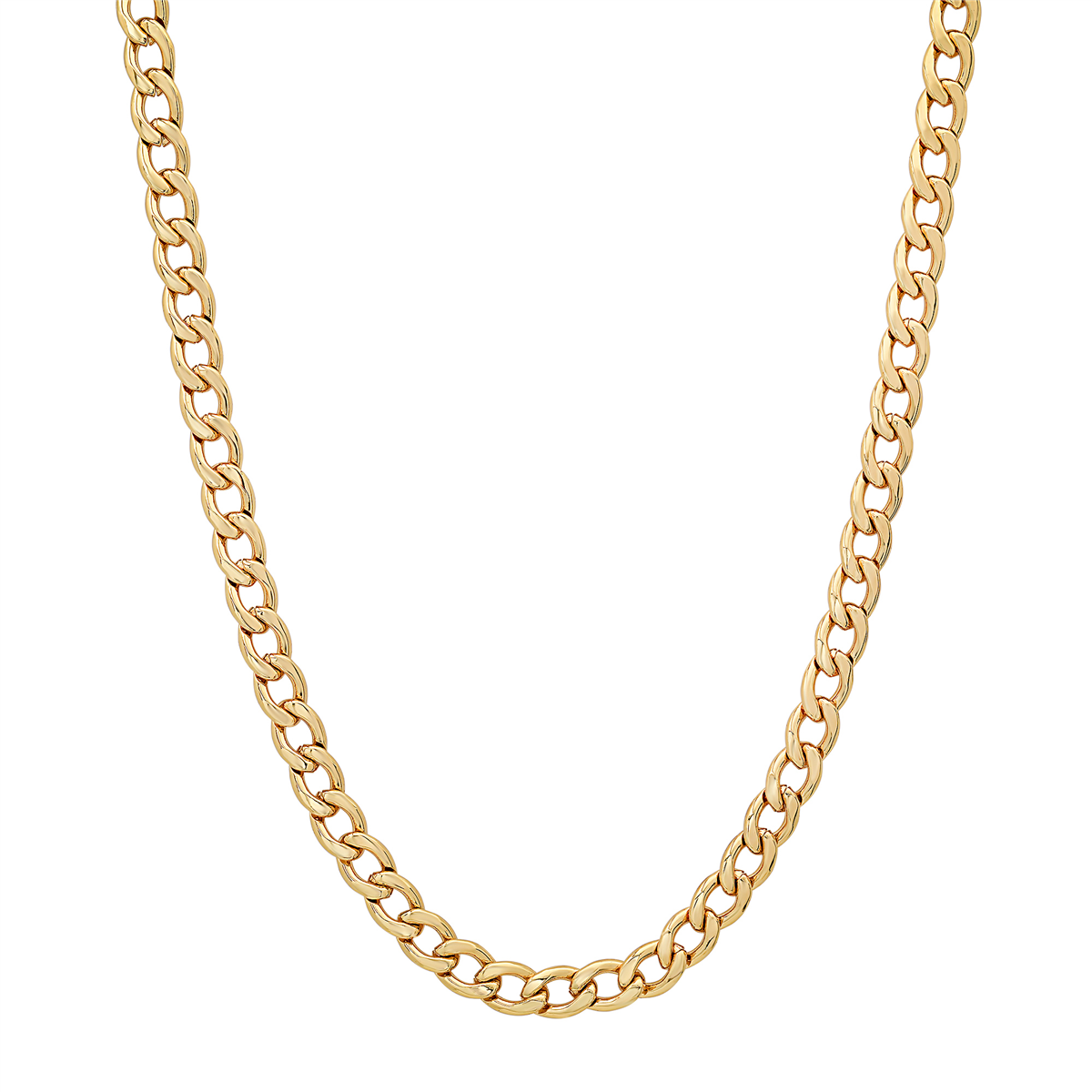 Mens Iron Saints 6mm Cuban Link 18kt. Gold Plating Necklace