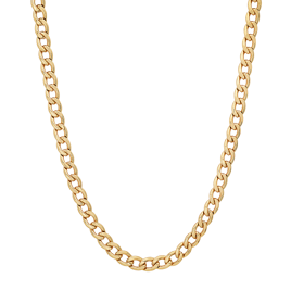 Mens Iron Saints 6mm Cuban Link 18kt. Gold Plating Necklace