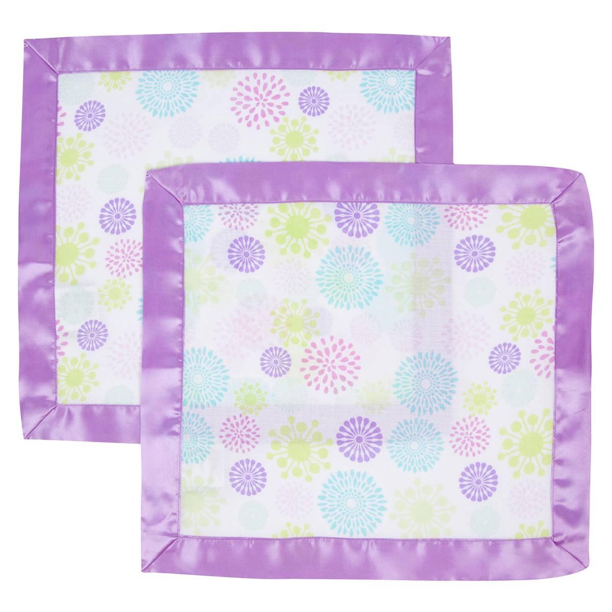 MiracleWare(R) 2-Pack Purple Trim Muslin Security Blanket