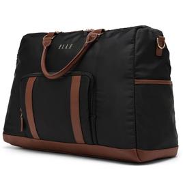 ELLE Luxe Journey Twill and Vegan Leather Weekender Duffel Bag
